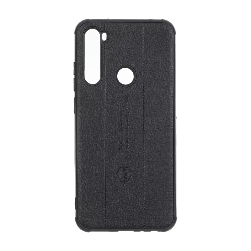 قاب چرمی Text طرح دوخت Xiaomi Redmi Note 8 - مشکی - تصویر 2