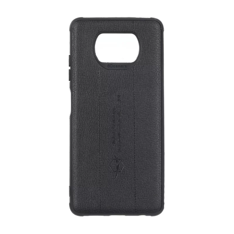 قاب چرمی Text طرح دوخت Xiaomi Poco X3 / Poco X3 Pro / Poco X3 NFC - مشکی - تصویر 2