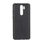 قاب چرمی Text طرح دوخت Xiaomi Redmi Note 8 Pro - مشکی