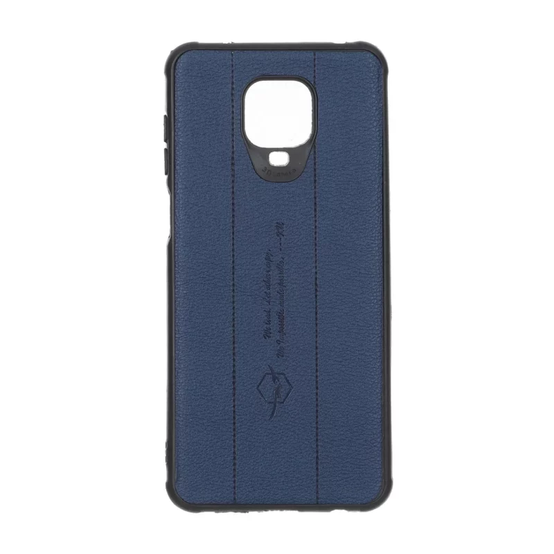 قاب چرمی Text طرح دوخت Xiaomi Redmi Note 9S / Redmi Note 9 Pro / Redmi Note 9 Pro Max - سرمه ای - تصویر 2