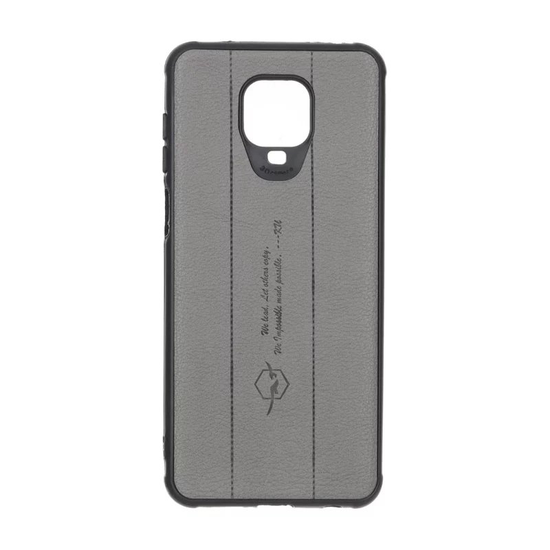 قاب چرمی Text طرح دوخت Xiaomi Redmi Note 9S / Redmi Note 9 Pro / Redmi Note 9 Pro Max - خاکستری - تصویر 2