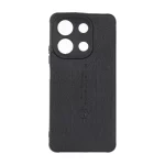 قاب چرمی Text طرح دوخت محافظ لنزدار Xiaomi Redmi Note 13 4G - مشکی