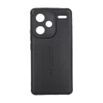 قاب چرمی Text طرح دوخت محافظ لنزدار Xiaomi Redmi Note 13 Pro Plus 5G - مشکی