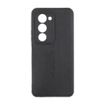 قاب چرمی Text طرح دوخت محافظ لنزدار Xiaomi Redmi 15 4G - مشکی