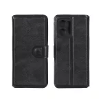 کیف موبایل چرمی مگنتی محافظ لنزدار Xiaomi Redmi Note 12 4G - مشکی