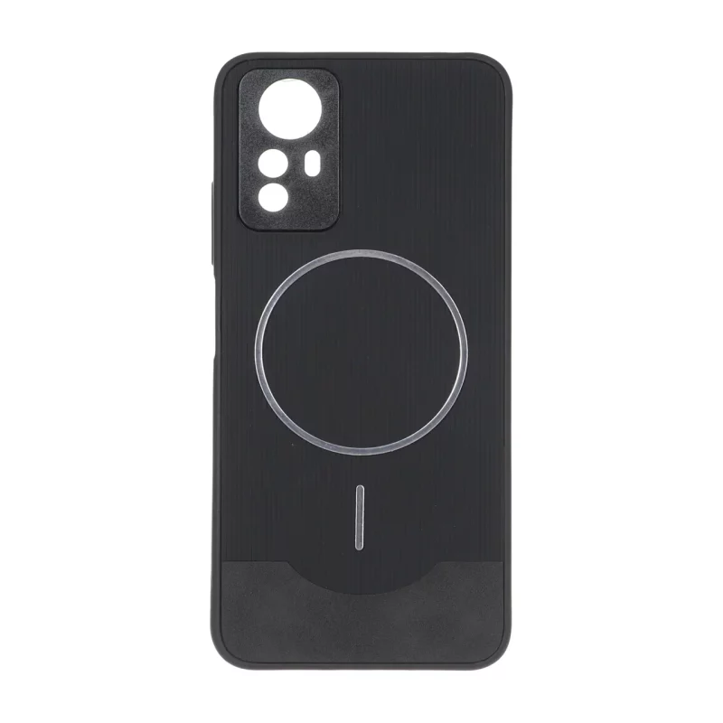 قاب Line Case جیر MagSafe فلزی محافظ لنزدار Xiaomi Redmi Note 12S - مشکی - تصویر 2