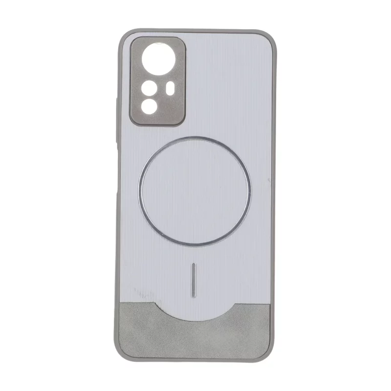 قاب Line Case جیر MagSafe فلزی محافظ لنزدار Xiaomi Redmi Note 12S - طوسی - تصویر 2