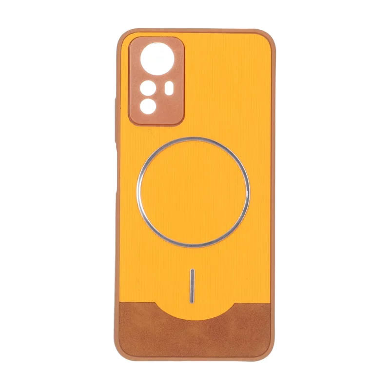 قاب Line Case جیر MagSafe فلزی محافظ لنزدار Xiaomi Redmi Note 12S - نارنجی - تصویر 2