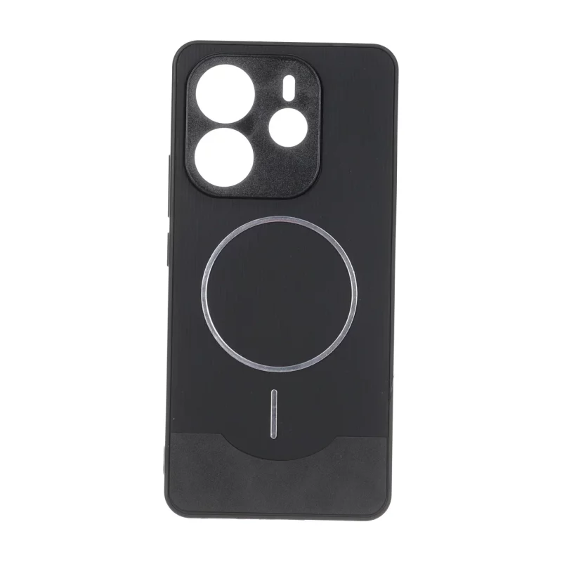 قاب Line Case جیر MagSafe فلزی محافظ لنزدار Xiaomi Redmi Note 14 4G - مشکی - تصویر 2