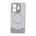 قاب Line Case جیر MagSafe فلزی محافظ لنزدار Xiaomi Redmi Note 14 4G - طوسی