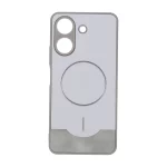 قاب Line Case جیر MagSafe فلزی محافظ لنزدار Xiaomi Redmi 13C / Poco C65 - طوسی