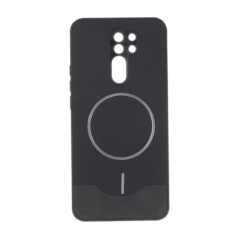 قاب Line Case جیر MagSafe فلزی محافظ لنزدار Xiaomi Redmi 9 / Redmi 9 Prime / Poco M2 - مشکی - تصویر 2