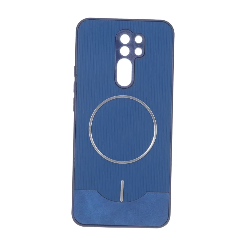 قاب Line Case جیر MagSafe فلزی محافظ لنزدار Xiaomi Redmi 9 / Redmi 9 Prime / Poco M2 - سرمه ای - تصویر 2