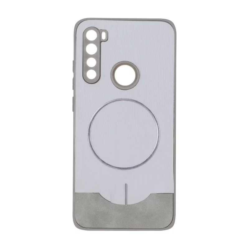 قاب Line Case جیر MagSafe فلزی محافظ لنزدار Xiaomi Redmi Note 8 - طوسی - تصویر 2