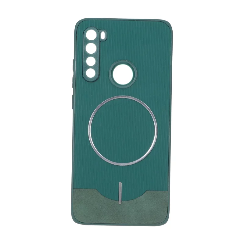 قاب Line Case جیر MagSafe فلزی محافظ لنزدار Xiaomi Redmi Note 8 - سبز - تصویر 2