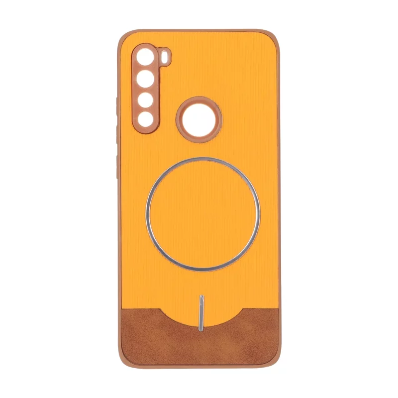 قاب Line Case جیر MagSafe فلزی محافظ لنزدار Xiaomi Redmi Note 8 - نارنجی - تصویر 2
