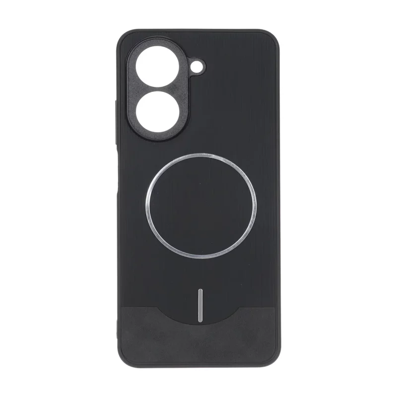 قاب Line Case جیر MagSafe فلزی محافظ لنزدار Xiaomi Redmi A5 / Poco C71 - مشکی - تصویر 2