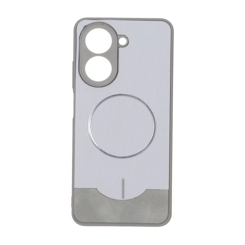 قاب Line Case جیر MagSafe فلزی محافظ لنزدار Xiaomi Redmi A5 / Poco C71 - طوسی - تصویر 2