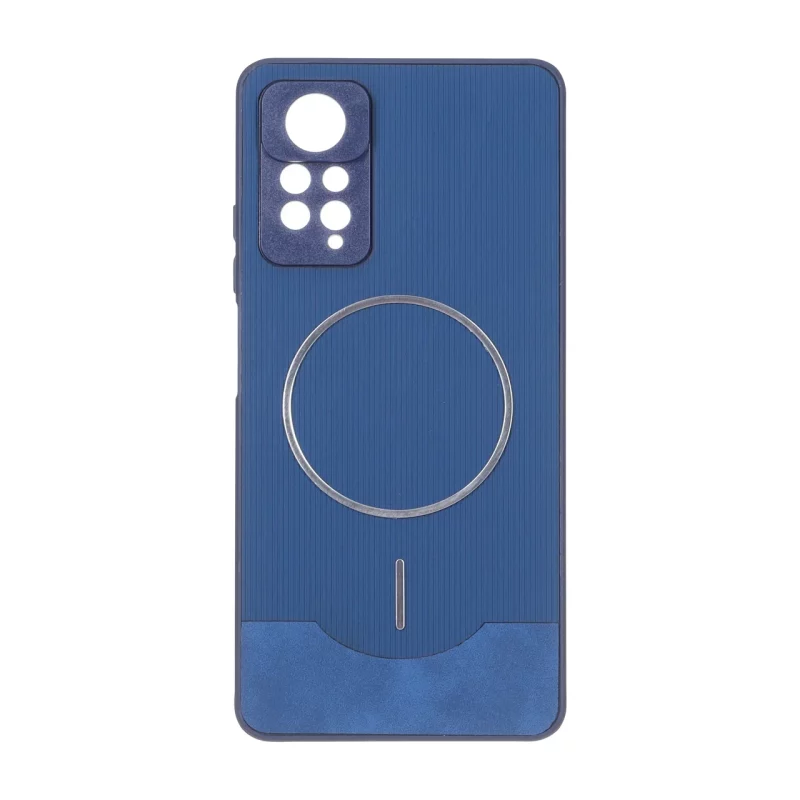 قاب Line Case جیر MagSafe فلزی محافظ لنزدار Xiaomi Redmi Note 12 Pro 4G / Redmi Note 11 Pro - سرمه ای - تصویر 2