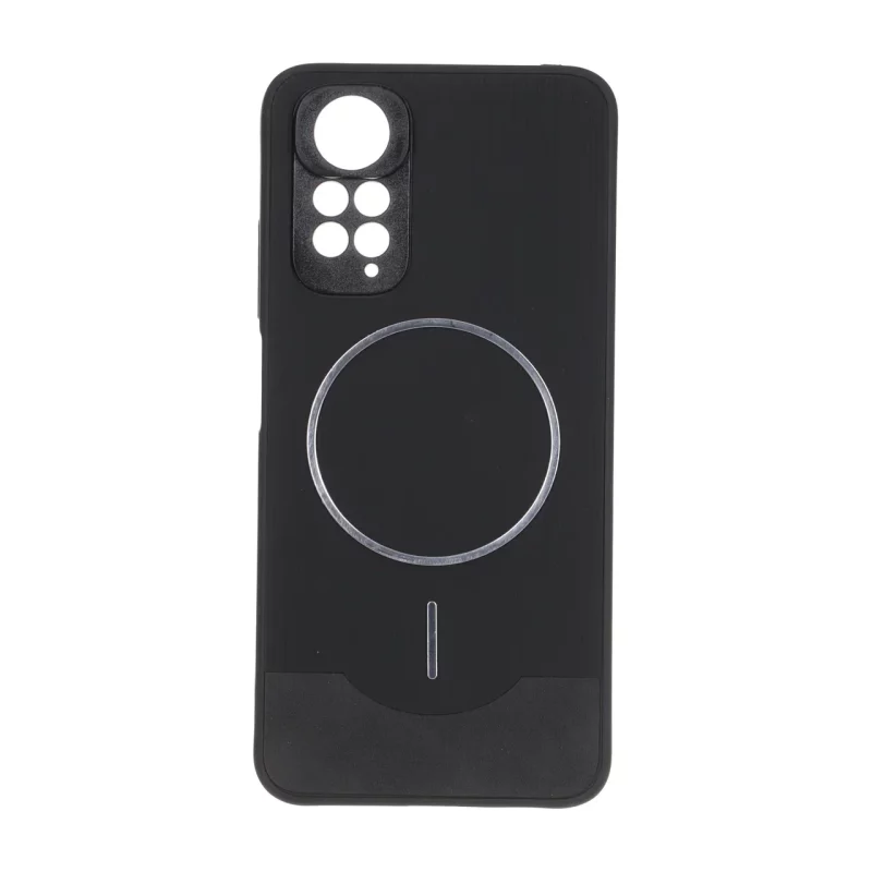 قاب Line Case جیر MagSafe فلزی محافظ لنزدار Xiaomi Redmi Note 11 4G / Redmi Note 11S - مشکی - تصویر 2