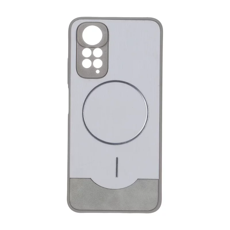 قاب Line Case جیر MagSafe فلزی محافظ لنزدار Xiaomi Redmi Note 11 4G / Redmi Note 11S - طوسی - تصویر 2