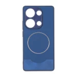 قاب Line Case جیر MagSafe فلزی محافظ لنزدار Xiaomi Redmi Note 14S / Note 13 Pro 4G / Poco M6 Pro 4G - سرمه ای
