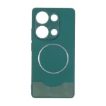 قاب Line Case جیر MagSafe فلزی محافظ لنزدار Xiaomi Redmi Note 14S / Note 13 Pro 4G / Poco M6 Pro 4G - سبز