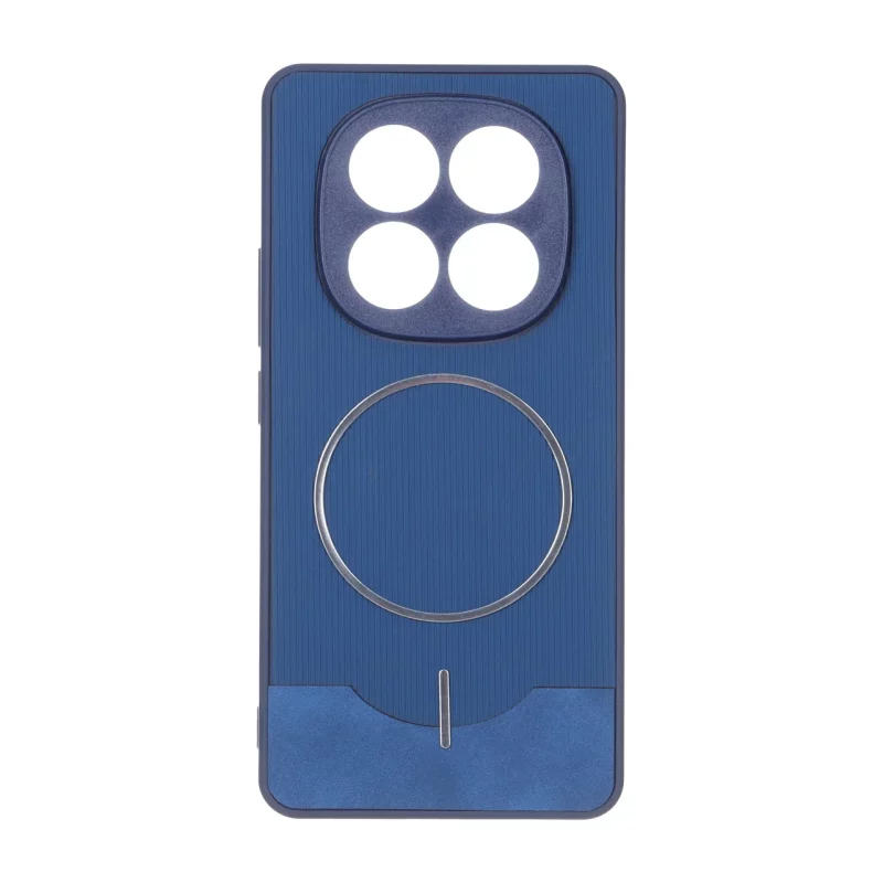 قاب Line Case جیر MagSafe فلزی محافظ لنزدار Xiaomi Redmi Note 14 Pro 4G - سرمه ای - تصویر 2