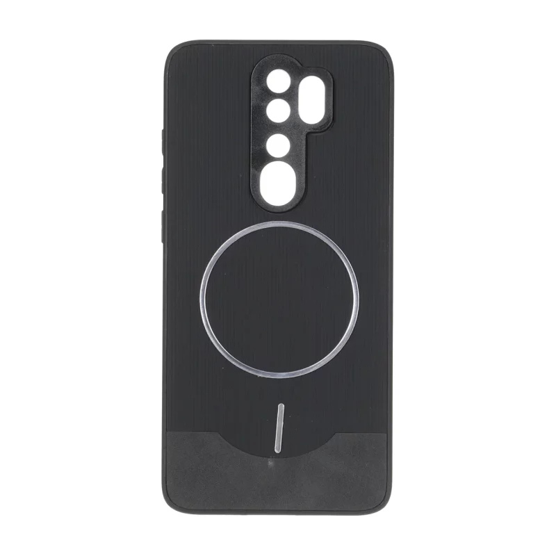 قاب Line Case جیر MagSafe فلزی محافظ لنزدار Xiaomi Redmi Note 8 Pro - مشکی - تصویر 2