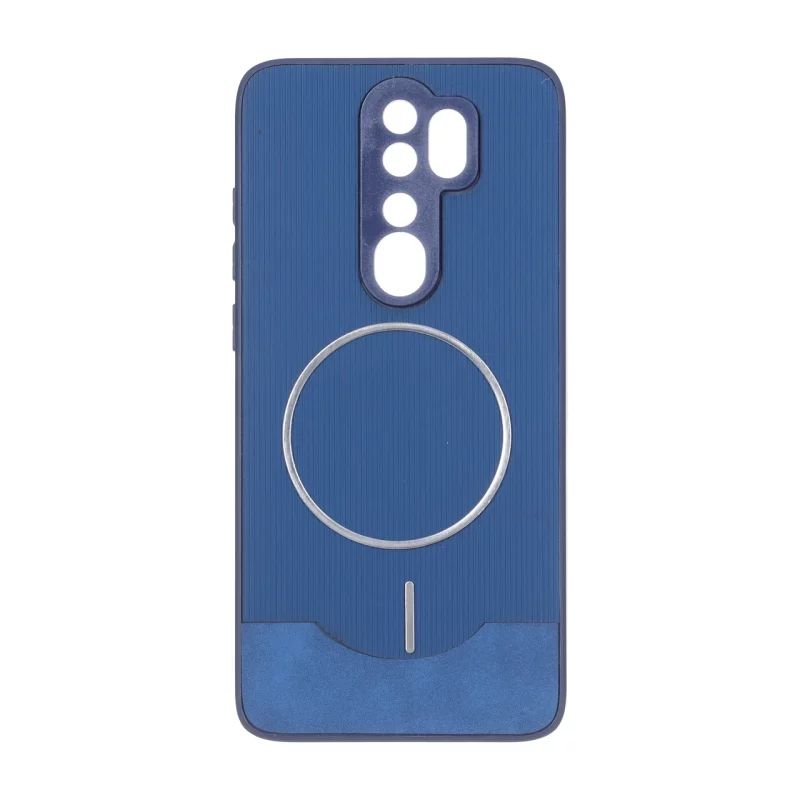 قاب Line Case جیر MagSafe فلزی محافظ لنزدار Xiaomi Redmi Note 8 Pro - سرمه ای - تصویر 2