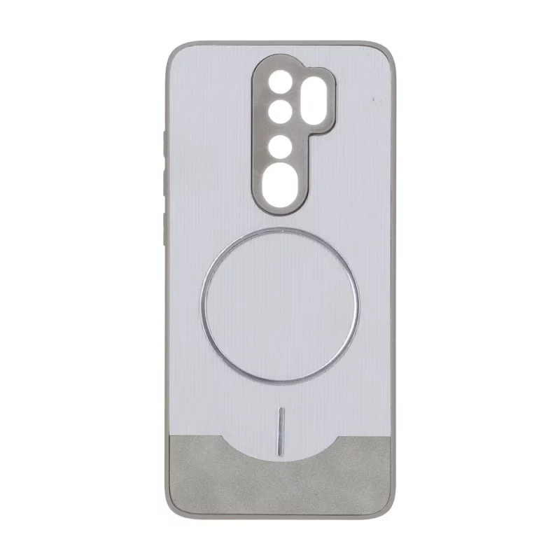 قاب Line Case جیر MagSafe فلزی محافظ لنزدار Xiaomi Redmi Note 8 Pro - طوسی - تصویر 2