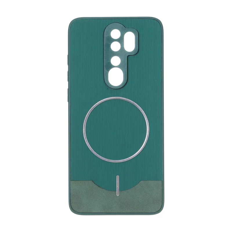 قاب Line Case جیر MagSafe فلزی محافظ لنزدار Xiaomi Redmi Note 8 Pro - سبز - تصویر 2