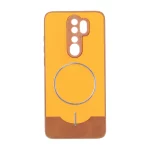 قاب Line Case جیر MagSafe فلزی محافظ لنزدار Xiaomi Redmi Note 8 Pro - نارنجی