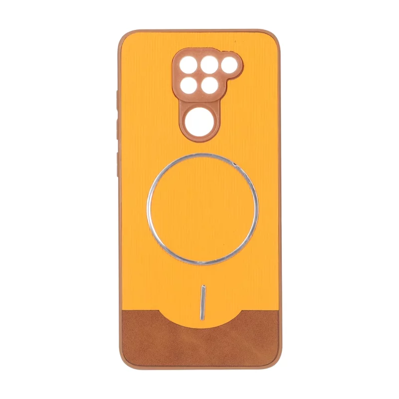 قاب Line Case جیر MagSafe فلزی محافظ لنزدار Xiaomi Redmi Note 9 / Redmi 10X 5G / Redmi 10X Pro 5G - نارنجی - تصویر 2