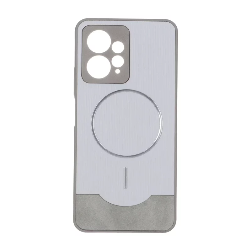 قاب Line Case جیر MagSafe فلزی محافظ لنزدار Xiaomi Redmi Note 12 4G - طوسی - تصویر 2