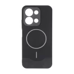 قاب Line Case جیر MagSafe فلزی محافظ لنزدار Xiaomi Redmi 15C / Poco C85 - مشکی