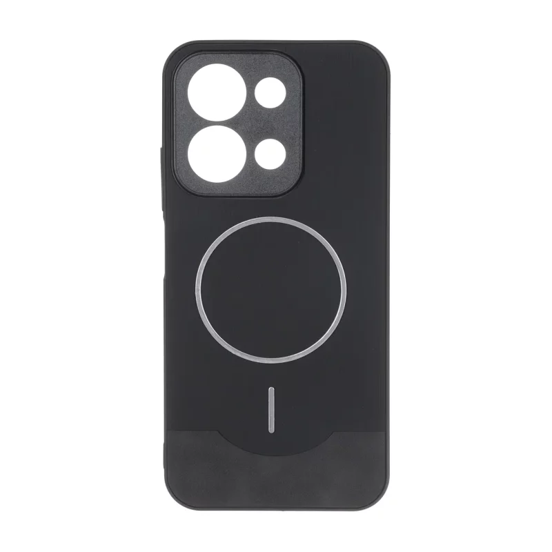 قاب Line Case جیر MagSafe فلزی محافظ لنزدار Xiaomi Redmi 15C / Poco C85 - مشکی - تصویر 2