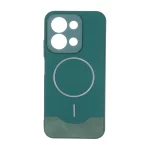 قاب Line Case جیر MagSafe فلزی محافظ لنزدار Xiaomi Redmi 15C / Poco C85 - سبز