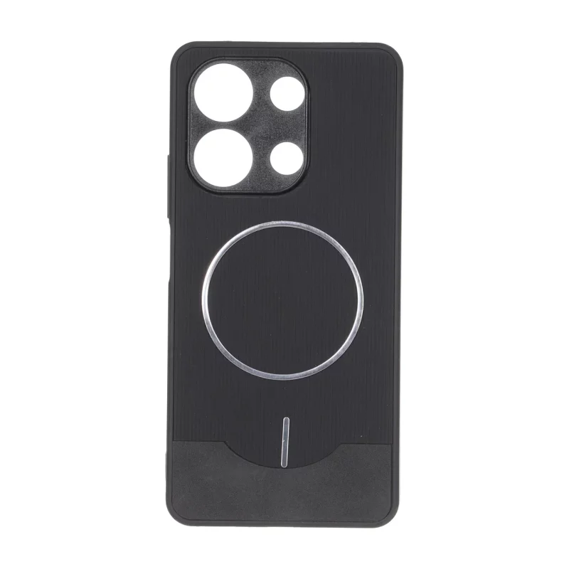 قاب Line Case جیر MagSafe فلزی محافظ لنزدار Xiaomi Redmi Note 13 4G - مشکی - تصویر 2