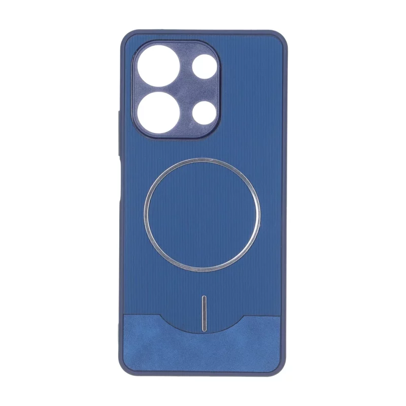 قاب Line Case جیر MagSafe فلزی محافظ لنزدار Xiaomi Redmi Note 13 4G - سرمه ای - تصویر 2