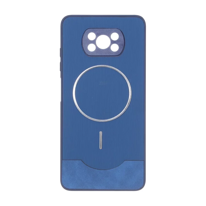 قاب Line Case جیر MagSafe فلزی محافظ لنزدار Xiaomi Poco X3 / Poco X3 Pro / Poco X3 NFC - سرمه ای - تصویر 2