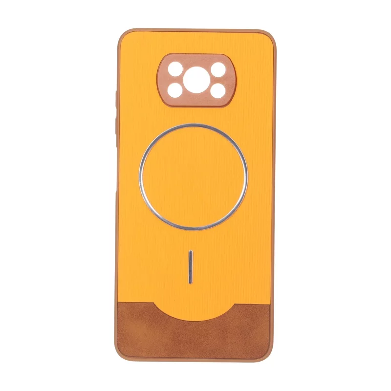 قاب Line Case جیر MagSafe فلزی محافظ لنزدار Xiaomi Poco X3 / Poco X3 Pro / Poco X3 NFC - نارنجی - تصویر 2