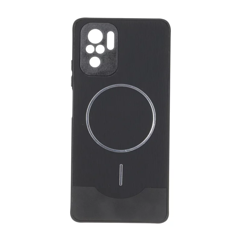 قاب Line Case جیر MagSafe فلزی محافظ لنزدار Xiaomi Redmi Note 10 4G / Redmi Note 10S / Poco M5S - مشکی - تصویر 2