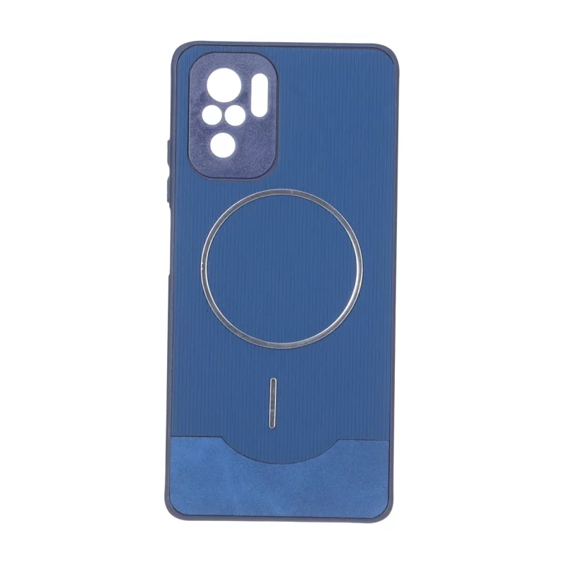 قاب Line Case جیر MagSafe فلزی محافظ لنزدار Xiaomi Redmi Note 10 4G / Redmi Note 10S / Poco M5S - سرمه ای - تصویر 2