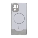 قاب Line Case جیر MagSafe فلزی محافظ لنزدار Xiaomi Redmi Note 10 4G / Redmi Note 10S / Poco M5S - طوسی