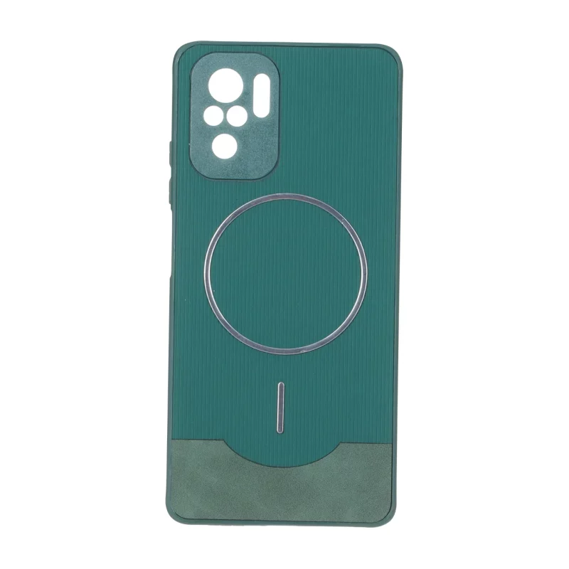 قاب Line Case جیر MagSafe فلزی محافظ لنزدار Xiaomi Redmi Note 10 4G / Redmi Note 10S / Poco M5S - سبز - تصویر 2
