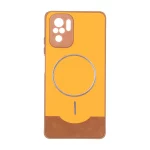 قاب Line Case جیر MagSafe فلزی محافظ لنزدار Xiaomi Redmi Note 10 4G / Redmi Note 10S / Poco M5S - نارنجی