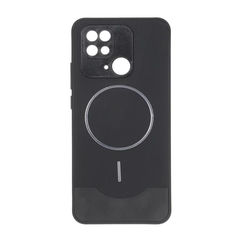 قاب Line Case جیر MagSafe فلزی محافظ لنزدار Xiaomi Redmi 10C / Redmi 10 Power / Poco C40 - مشکی - تصویر 2