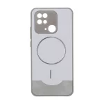 قاب Line Case جیر MagSafe فلزی محافظ لنزدار Xiaomi Redmi 10C / Redmi 10 Power / Poco C40 - طوسی