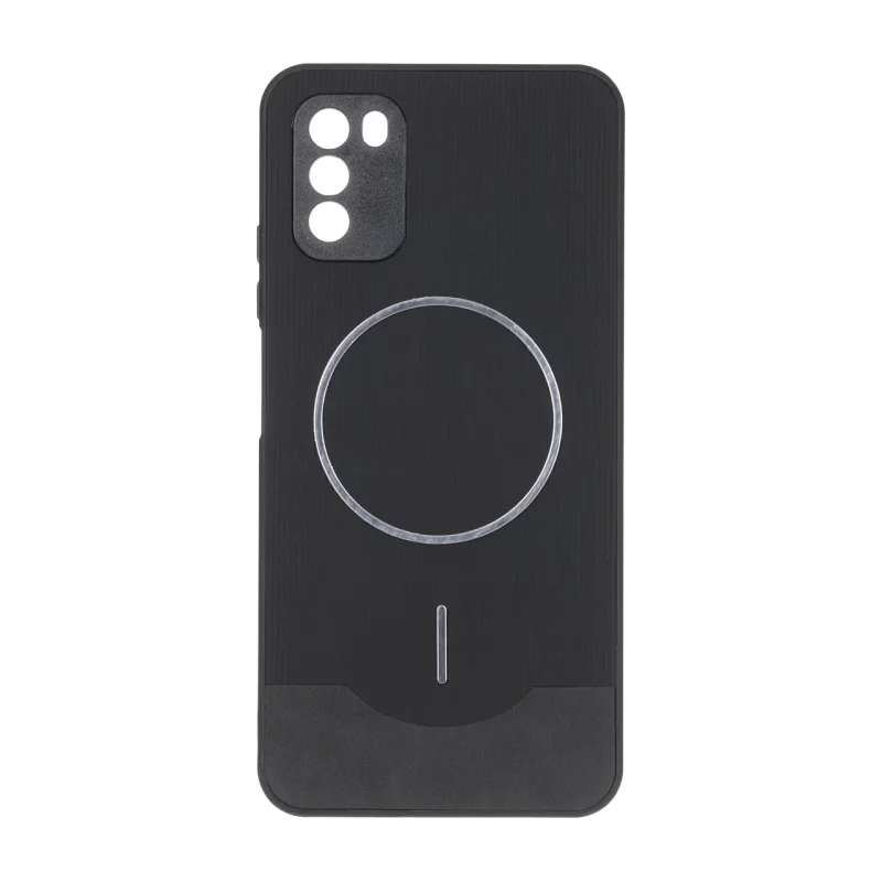 قاب Line Case جیر MagSafe فلزی محافظ لنزدار Xiaomi Poco M3 - مشکی - تصویر 2